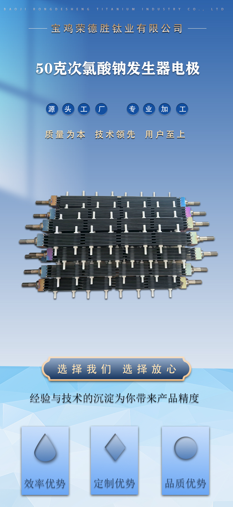 50g次氯酸钠发生器电极组(图1)