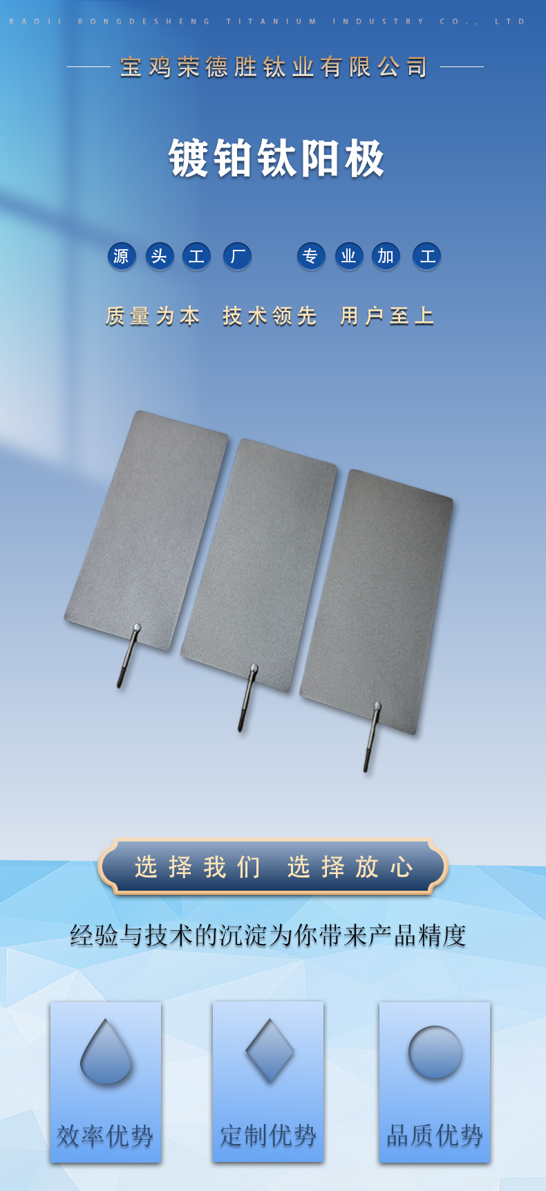 镀铂钛阳极(图1)