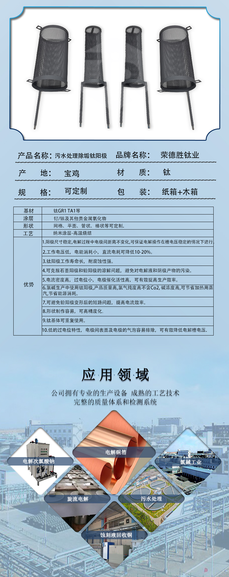 循环水吸垢用钛阳极(图3)