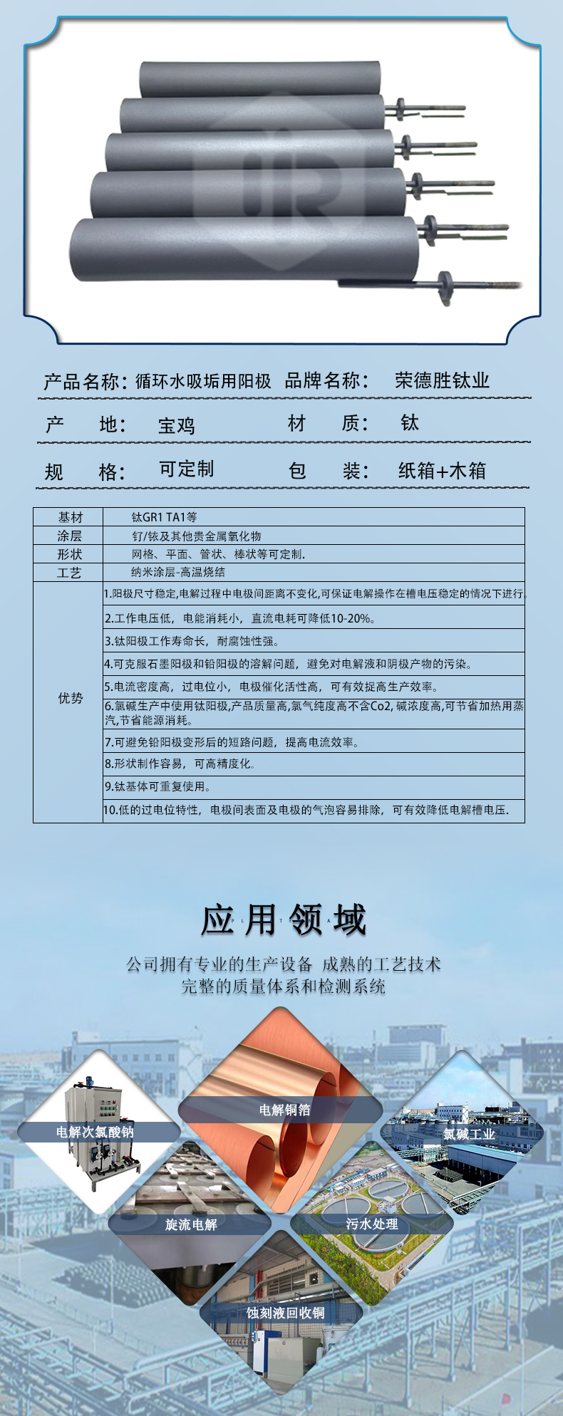 循环水吸垢用钛阳极(图3)