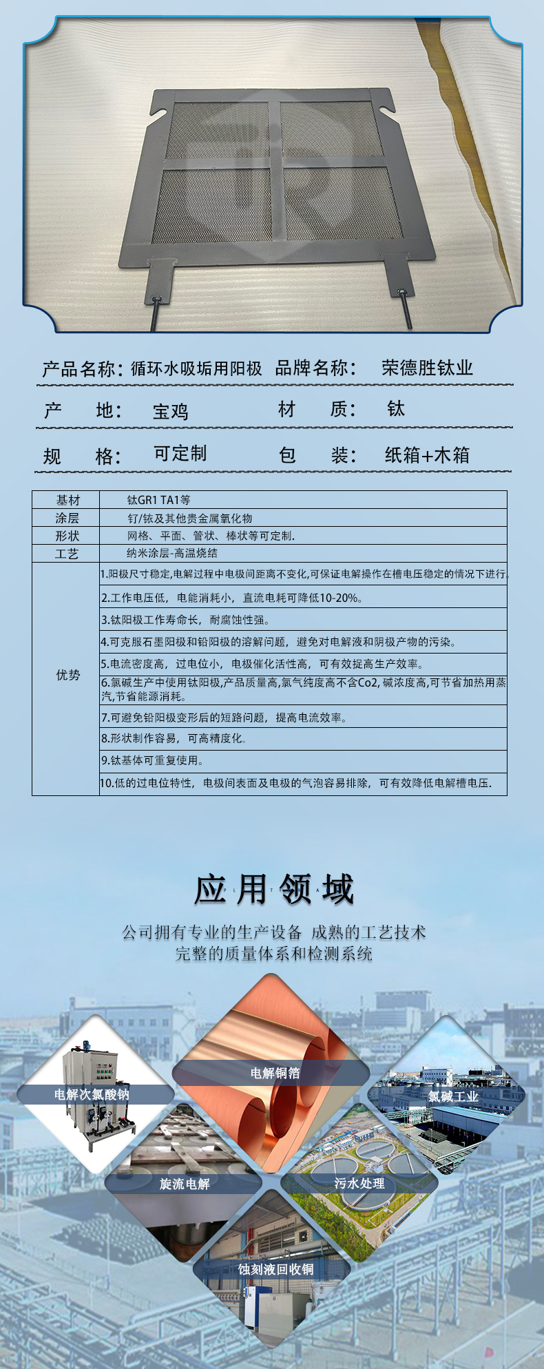 循环水吸垢用钛阳极网(图3)